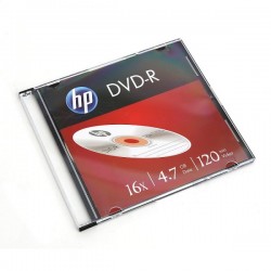 HEWLETT PACKARD DVD-R 4.7GB 16X 10PACK BRANDED SLIM CASE 120 MIN 69314