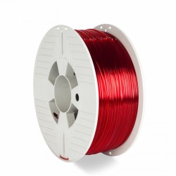 VERBATIM FILAMENT PET-G NIT ZA 3D PRINTER1.75 MM 1KG-RED TRANSPARENT