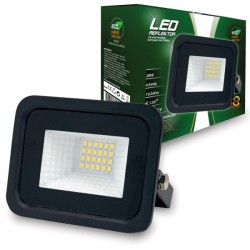 LUMAX LED REFLEKTOR CRNI 20W 6500K/1620LM/ 230V/IP65/VODOOT.